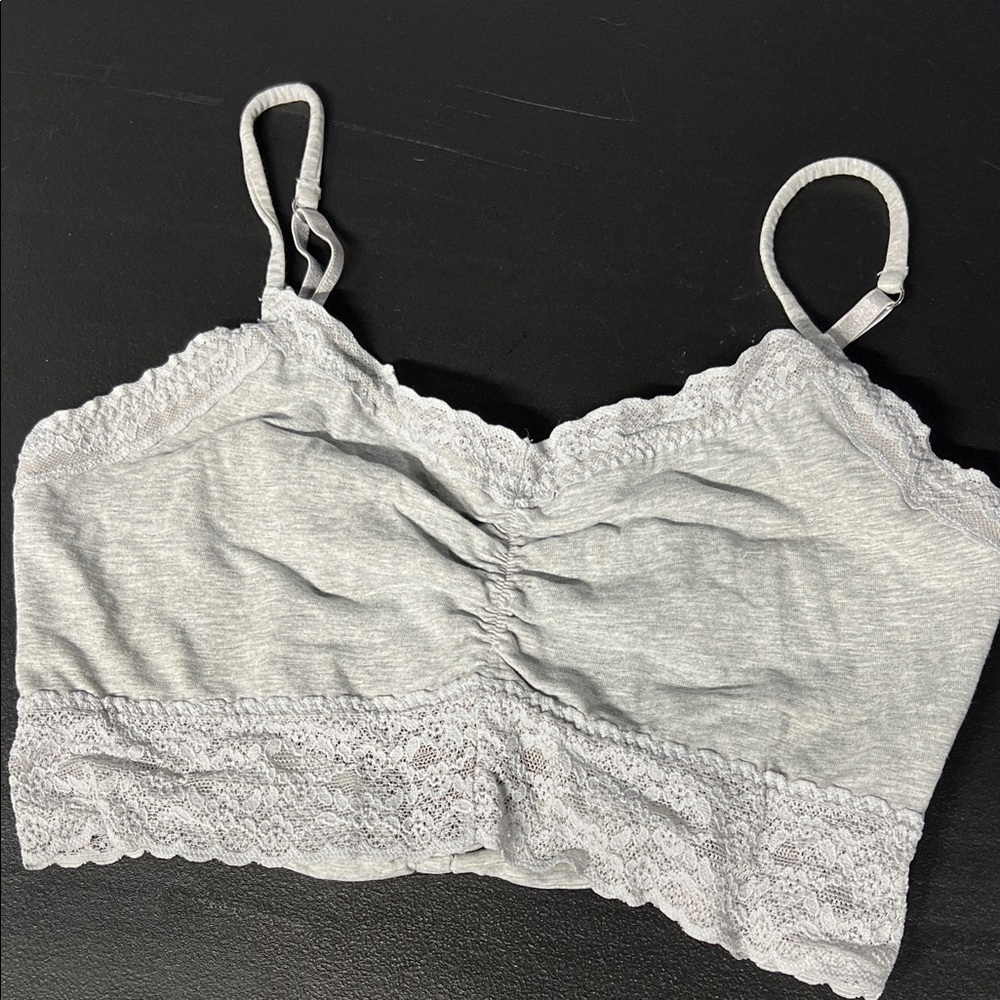Victoria's Secret Light Gray Lace Bandeau medium